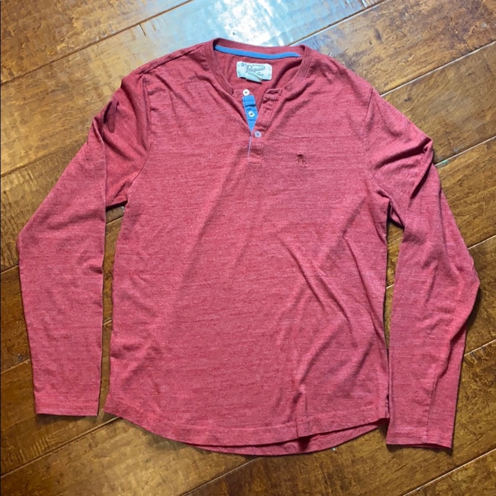 Penguin Long Sleeved Shirt - Red - Medium